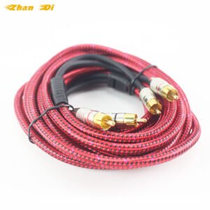 Zhan Di OEM factory 2CH RCA cable Pure copper audio wire R-136